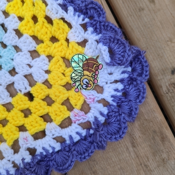 HANDMADE crochet square baby blanket 40”x40” - Picture 8 of 12